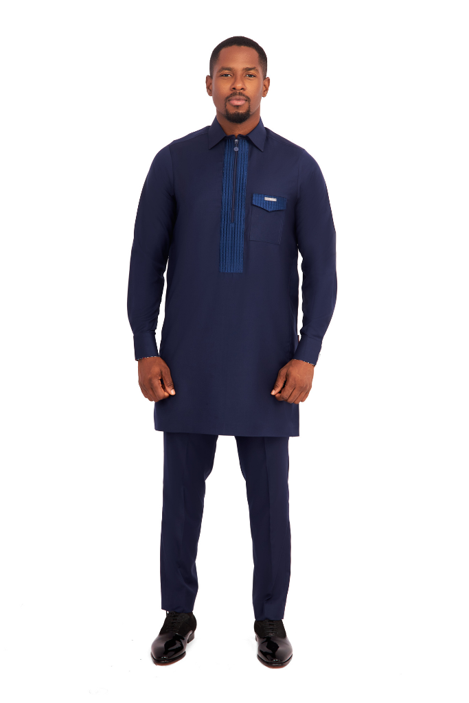 Caftan bleu ardoise foncé