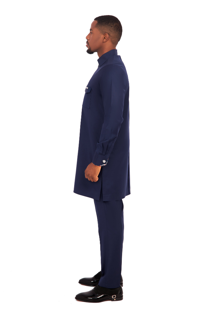 Caftan bleu ardoise foncé