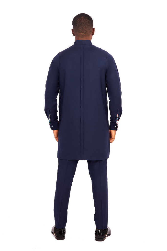 Caftan bleu ardoise foncé